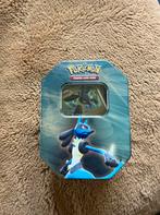 Lucario Lv. X tin, Hobby en Vrije tijd, Verzamelkaartspellen | Pokémon, Ophalen of Verzenden, Gebruikt, Overige typen