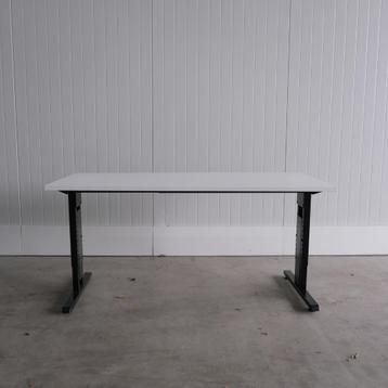 Inbus instelbaar bureau, 160x80cm, Zwart onderstel, wit,BR67 beschikbaar voor biedingen