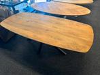 Tafel deens ovaal 220x100x77 mangohout 290,-, Huis en Inrichting, Tafels | Eettafels, Ophalen, Industrieweg 25, 100 tot 150 cm
