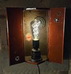 Industriële Wandlamp met Vintage Look, Gebruikt, Ophalen of Verzenden, Metaal, Minder dan 50 cm