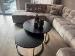 Prachtige ronde salontafel set, Huis en Inrichting, Tafels | Salontafels, Ophalen, 50 tot 100 cm, Rond, Zo goed als nieuw