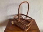 rieten flessenmandje riet draagbaar mandje voor 6 flessen, Mand, Ophalen of Verzenden, Zo goed als nieuw, Riet