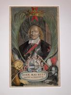 Ingekleurde gravure Johan Maurits prins van Nassau, Ophalen of Verzenden