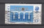 Guernsey UK met europazegel blauw bridge, Verzenden, Gestempeld