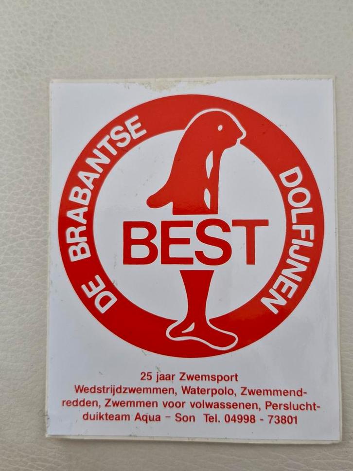 1056 Dolfijnen de Brabantse BEST Sticker, Verzamelen, Stickers, Gebruikt, Sport, Ophalen of Verzenden