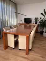 Houten tafel, Huis en Inrichting, Tafels | Eettafels, Ophalen, Gebruikt, 200 cm of meer, Vijf personen of meer