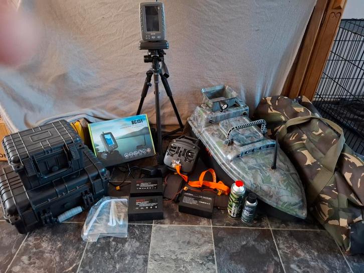 Nanotec gt1 + dieptemeter en vele accessoires in nieuwstaat, Watersport en Boten, Hengelsport | Karpervissen, Zo goed als nieuw