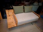 Showroom tuinbankje met Nofruit maatkussens, Ophalen, Zo goed als nieuw, Hout