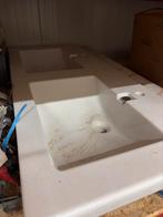 Witte keramische wasbak, Doe-het-zelf en Verbouw, Sanitair, Ophalen of Verzenden, Gebruikt, Wastafel