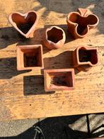 Kleine franse terracotta kweekpotjes, Tuin en Terras, Bloembakken en Plantenbakken, Ophalen, Steen, Minder dan 30 cm, Minder dan 60 cm