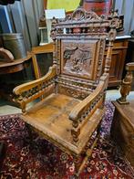 Rijk bewerkte Bretonse bank met stoel, Antiek en Kunst, Ophalen of Verzenden