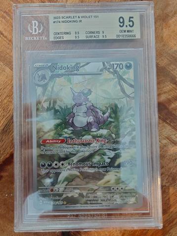 NidoKing IR 174 - Scarlet & Violet 151 - Beckett 9.5 beschikbaar voor biedingen