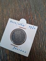 1 gulden munt uit 1980. Juliana.  In houdertje, Postzegels en Munten, Munten | Nederland, Ophalen of Verzenden, Koningin Juliana
