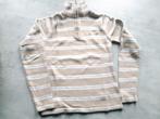 Beige gebreide trui met witte strepen. Maat XS (152), Ophalen of Verzenden, Zo goed als nieuw, Jongen, Trui of Vest