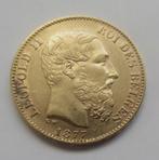 belgie 20 francs 1877, Verzenden, België, Goud