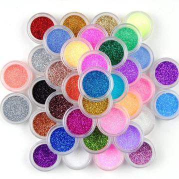 45 Potjes Nagel Glitter Set  / Poeder Nail Art 3D  beschikbaar voor biedingen