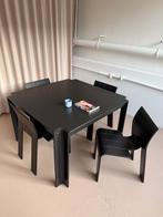 Vintage Strip tafel en stoelen, Gijs Bakker Castelijn 1970s, Castelijn, Castelijn, Verzenden, Vintage Design, Dutch Design, 70s, 70s design