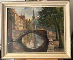 Stadsgezicht Brugge, Antiek en Kunst, Kunst | Schilderijen | Klassiek, Ophalen of Verzenden