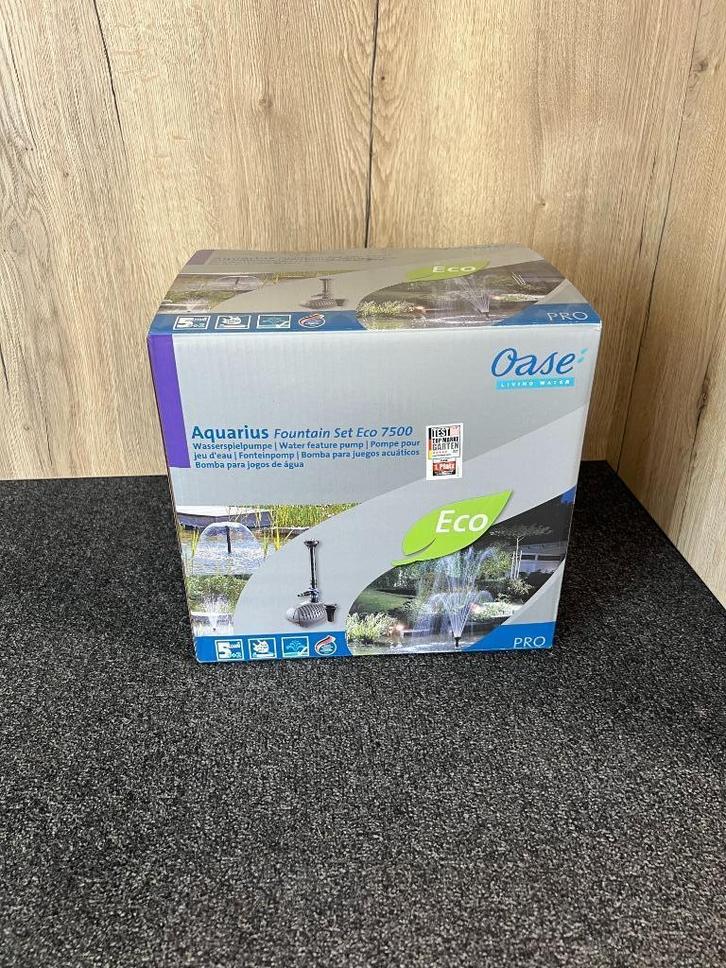 Oase Aquarius Fountain Set Eco 7500 fonteinpomp, Tuin en Terras, Waterpartijen en Fonteinen, Nieuw, Fontein, Kunststof, Ophalen of Verzenden