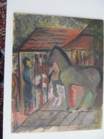 Bela Kadar op Board.  30 x 24 cm., Antiek en Kunst, Verzenden