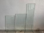 Partij (55 st)glasplaten glasschappen 5mm dik, diverse maten, Glasplaat, Ophalen of Verzenden, Zo goed als nieuw