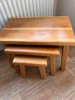 Echt Ooisterwijk bijzettafels 53x38 grootste, Huis en Inrichting, Tafels | Bijzettafels, Minder dan 55 cm, Rechthoekig, Hout, Ophalen