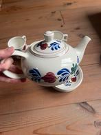 Boerenbont Theeservies Boch - Theepot, Kopjes & Schotels, Antiek en Kunst, Ophalen