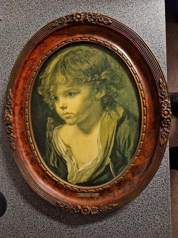 Greuze Schilderij met Portret op Doek beschikbaar voor biedingen