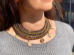 Golden necklace with coins, Overige materialen, Verstelbaar, Ophalen of Verzenden, Zo goed als nieuw