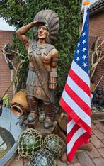 MASSIEF HOUTEN INDIANEN BEELD HOOGTE 225 CM VOOR MANCAVE, Antiek en Kunst, Ophalen