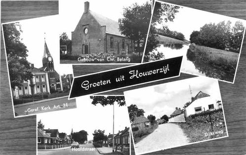 (300-045-001) Houwerzijl Groeten uit, Verzamelen, Ansichtkaarten | Nederland, Groningen, Verzenden