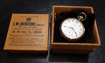 Engels massief gouden zakhorloge 'J.W. Benson London' 1933   beschikbaar voor biedingen