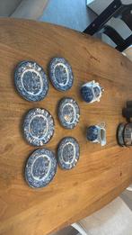Liberty blue england bordjes + suikperpot en melkkannetje, Antiek en Kunst, Ophalen