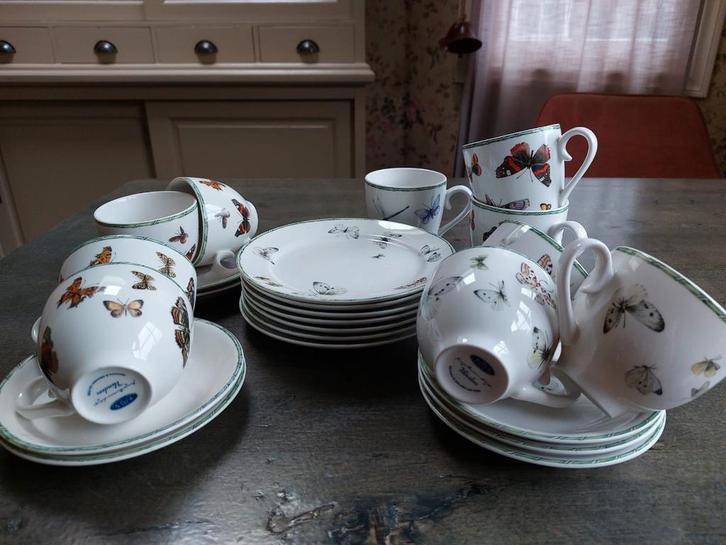 Janneke Brinkman Vlinders Servies te koop, Huis en Inrichting, Keuken | Servies, Zo goed als nieuw, Overige typen, Overige stijlen