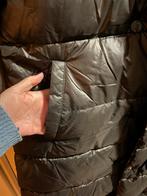 Zwarte gewatteerde jas met luipaardprint voering maat 44, Ophalen of Verzenden, Zo goed als nieuw, Maat 42/44 (L), Zwart