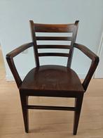 cafe stoeltjes met armleuning. 4 stuks, Ophalen, Gebruikt, Bruin, Vijf, Zes of meer stoelen