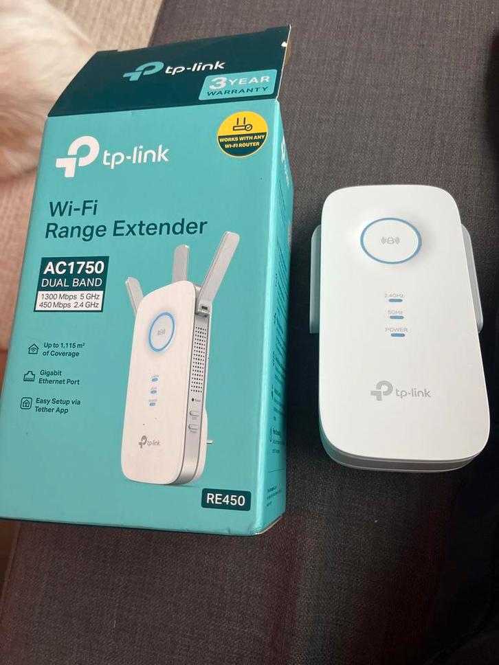 Nieuwe WIFI versterker - TP-Link RE450, Computers en Software, WiFi-versterkers, Nieuw, Ophalen