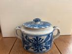 Delfsblauwe boterpot, 18e eeuw, gelijmd, Antiek en Kunst, Ophalen of Verzenden