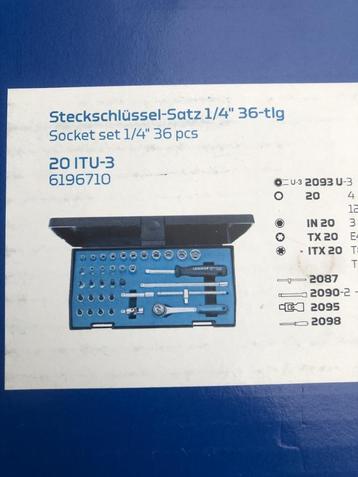 GEDORE 20 ITU-3 dopsleutelset 1/4 36-delig beschikbaar voor biedingen