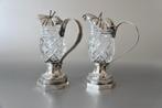 ZILVER - ZILVEREN  m. KRISTAL AMPULLEN 2X ; AQUA ET VINO, Verzenden
