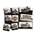 Harley Davidson motorcycles reclame magneet set magneetjes, Reclamebord, Info@deconoord.nl, Deco Noord, Nieuw