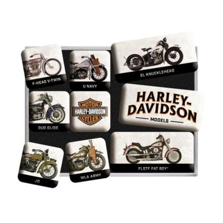Harley Davidson motorcycles reclame magneet set magneetjes, Verzamelen, Merken en Reclamevoorwerpen, Nieuw, Reclamebord, Ophalen of Verzenden