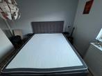King size bed met springbox, Ophalen, Tweepersoons, Zo goed als nieuw, 200 cm