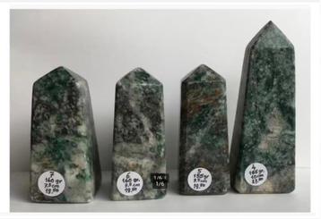 4 x Fuchsiet in Aventurijn Toren Info Prijs Maat ed zie foto beschikbaar voor biedingen