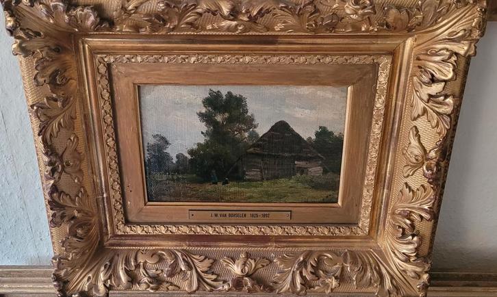 Jan Willem van Borselen 1825-1892 veluwe, Antiek en Kunst, Kunst | Schilderijen | Klassiek, Ophalen of Verzenden