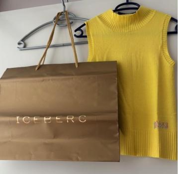 Iceberg - pullunder/sweater - XS - geel + tas - zgan beschikbaar voor biedingen