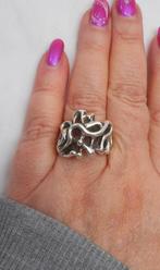 Prachtige zilveren massieve modernist ring maat 16 nr.847