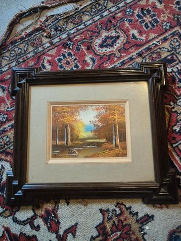 Schilderij: Herfstlandschap met rivier beschikbaar voor biedingen