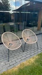 2 rotan lounge stoelen, Tuin en Terras, Tuinstoelen, Ophalen, Zo goed als nieuw, Rotan