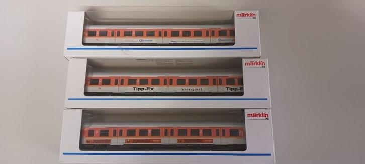 Marklin 4104, 4105 en 4106: S- bahn rijtuigen DB, Hobby en Vrije tijd, Modeltreinen | H0, Zo goed als nieuw, Wagon, Wisselstroom